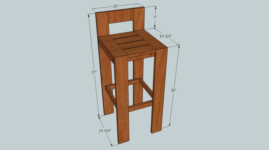 DIY Wood Bar Stool Plans Free PDF Plans UK USA NZ CA
